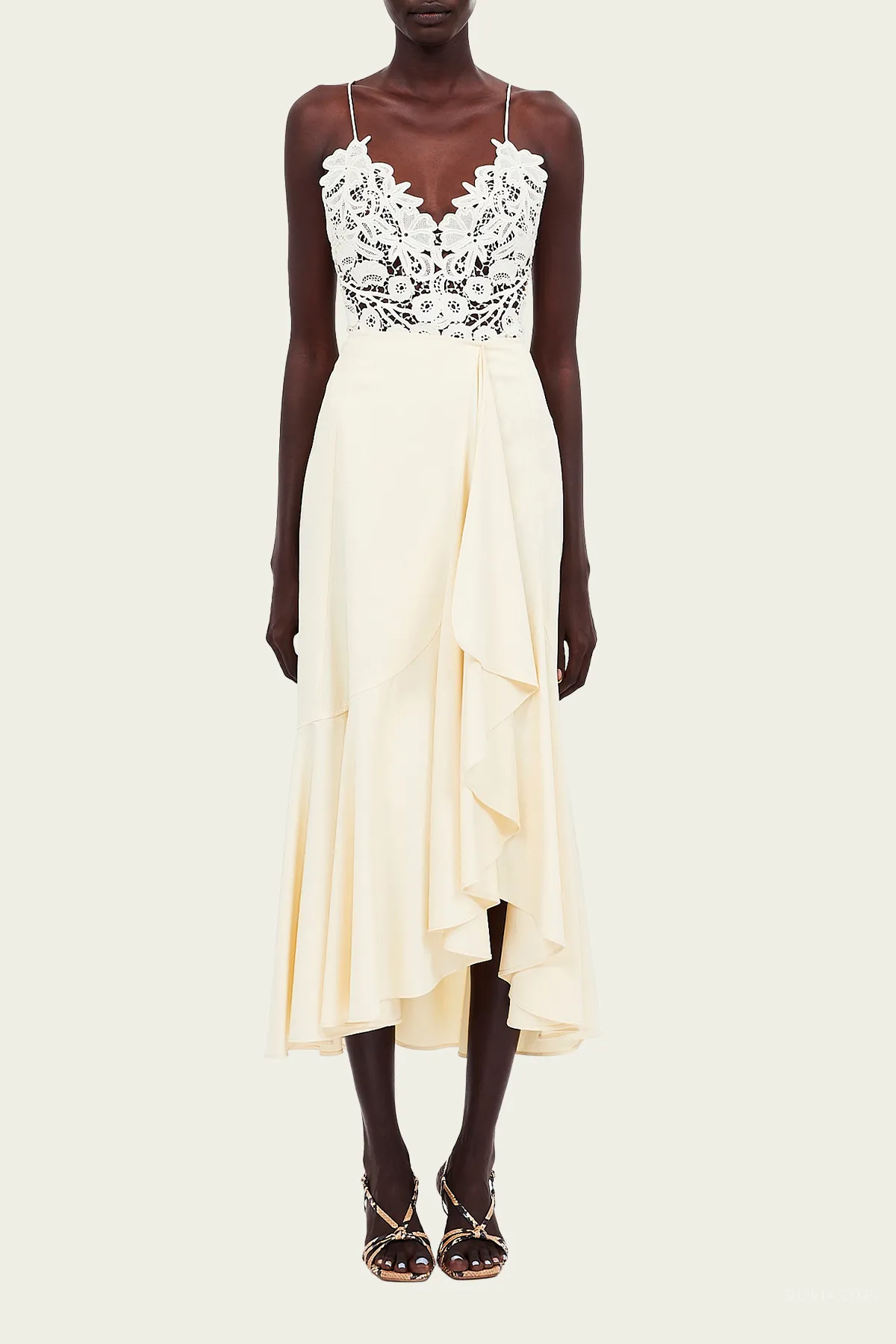 Sabina Midi Skirt in Cowrie