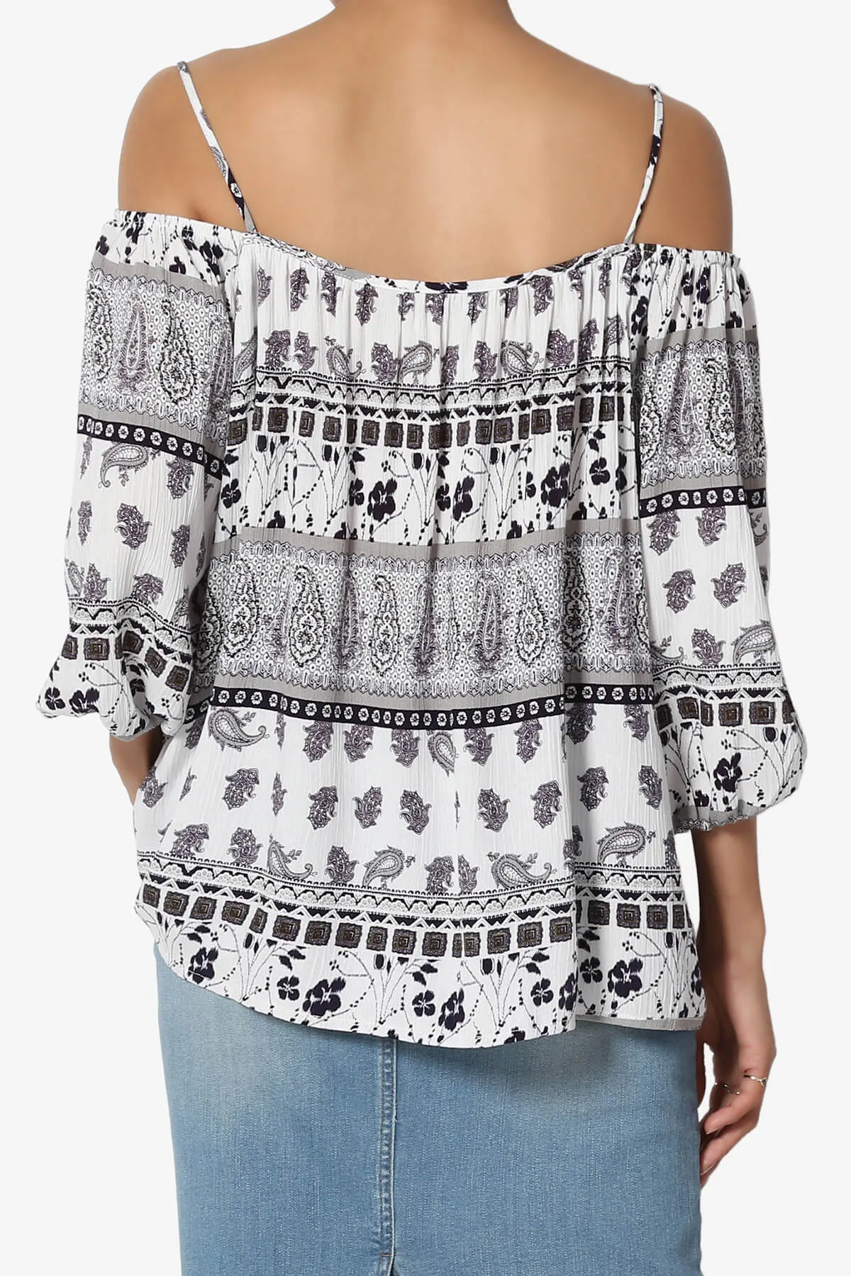Scamp Paisley Cold Shoulder Top