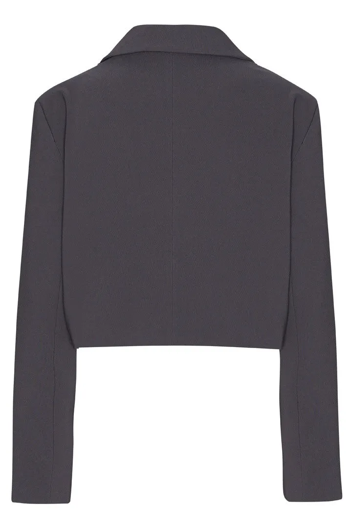 SelmaIC Cropped Blazer - Grå
