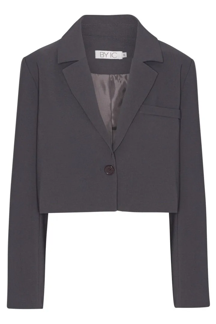 SelmaIC Cropped Blazer - Grå