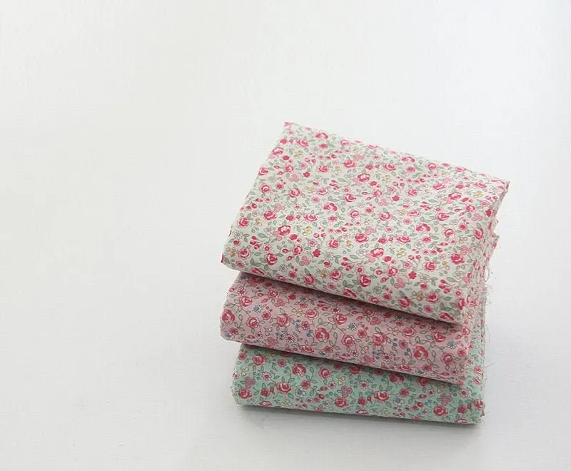 Semi-sheer Floral Cotton Fabric, Lightweight and Thin, Lawn Fabric, Korean Fabric - Ivory, Pink or Mint - By the Yard 42319-1