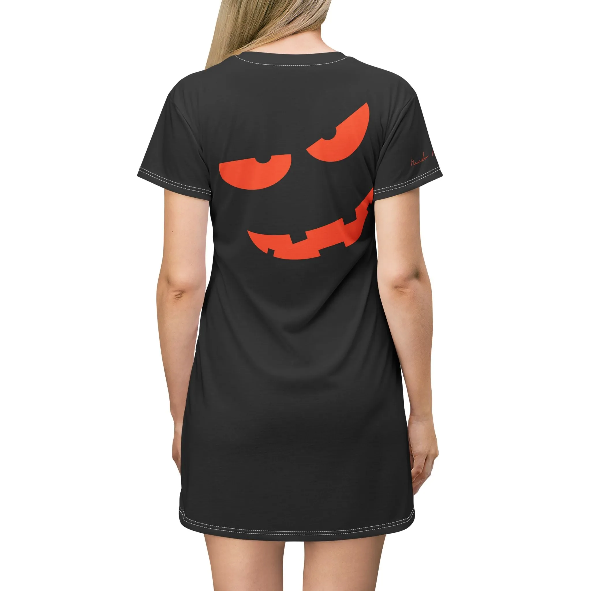 Shirtdress, Black Spooky Smile