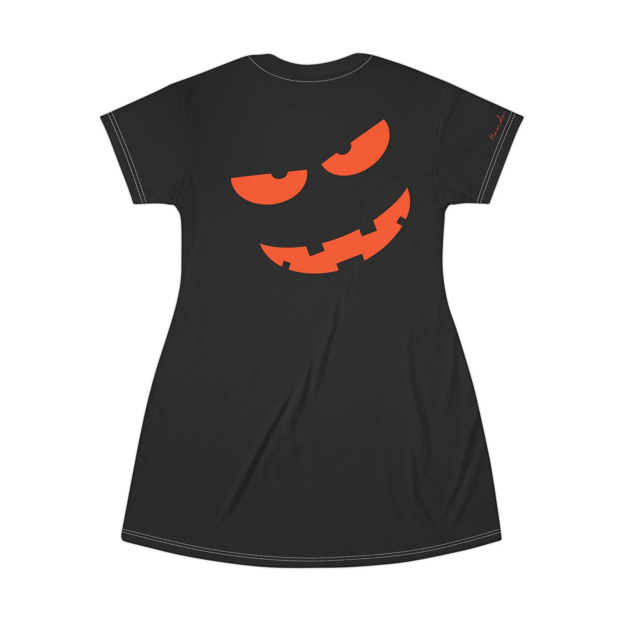 Shirtdress, Black Spooky Smile