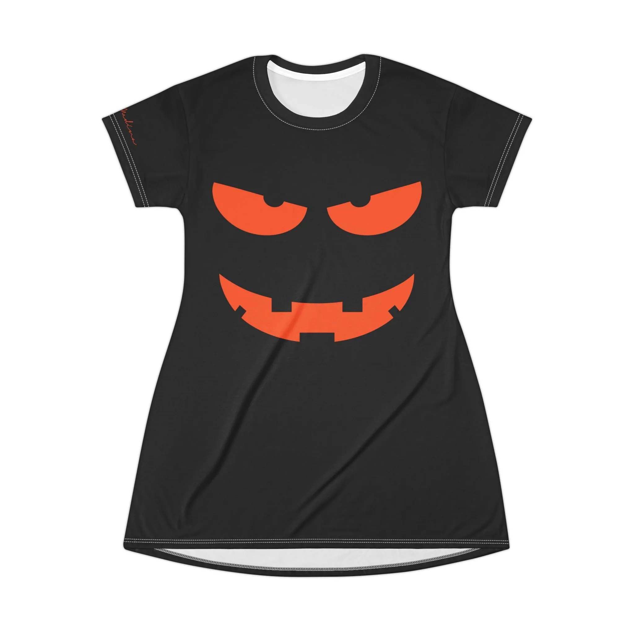 Shirtdress, Black Spooky Smile