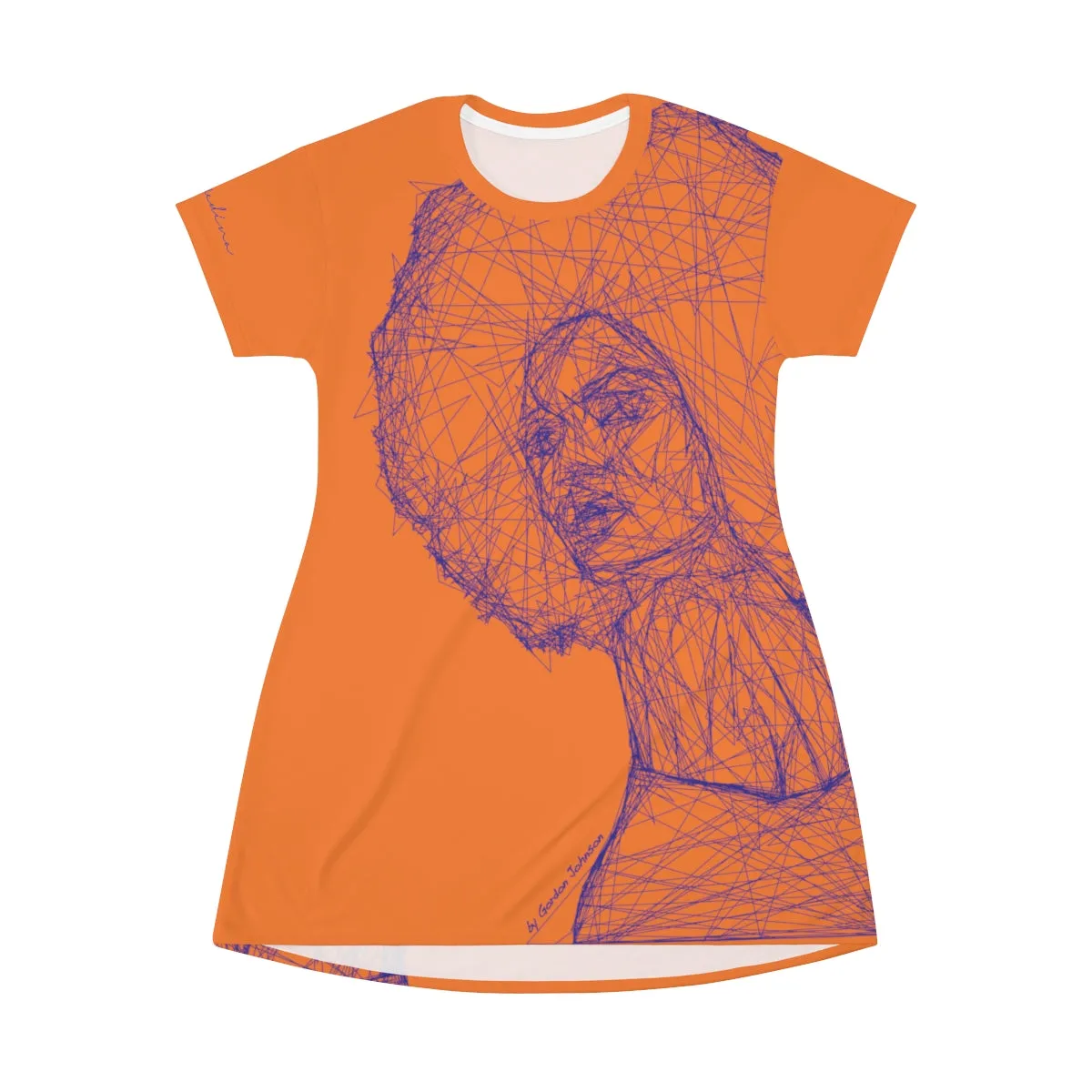 Shirtdress, Orange-Blue African Queen