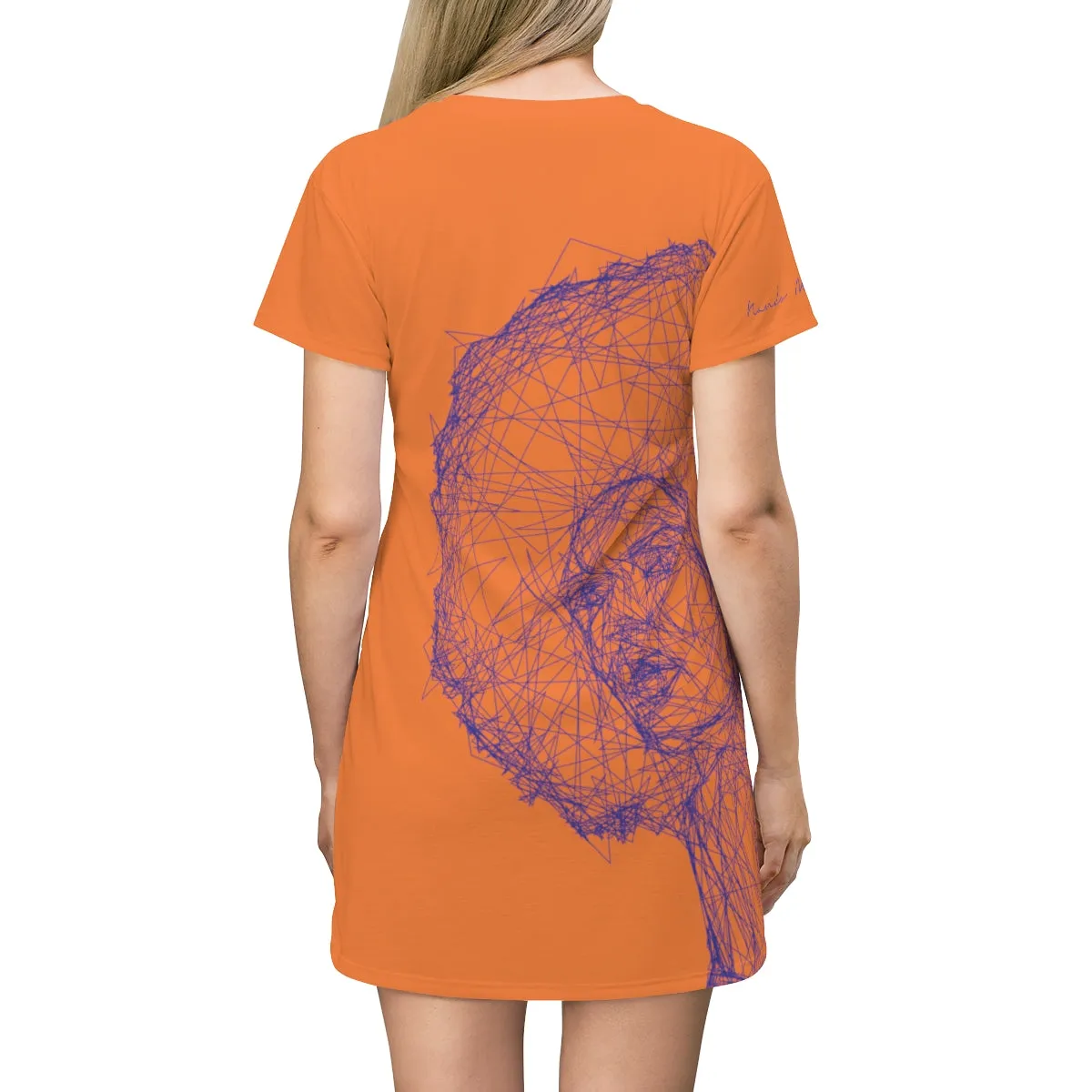 Shirtdress, Orange-Blue African Queen