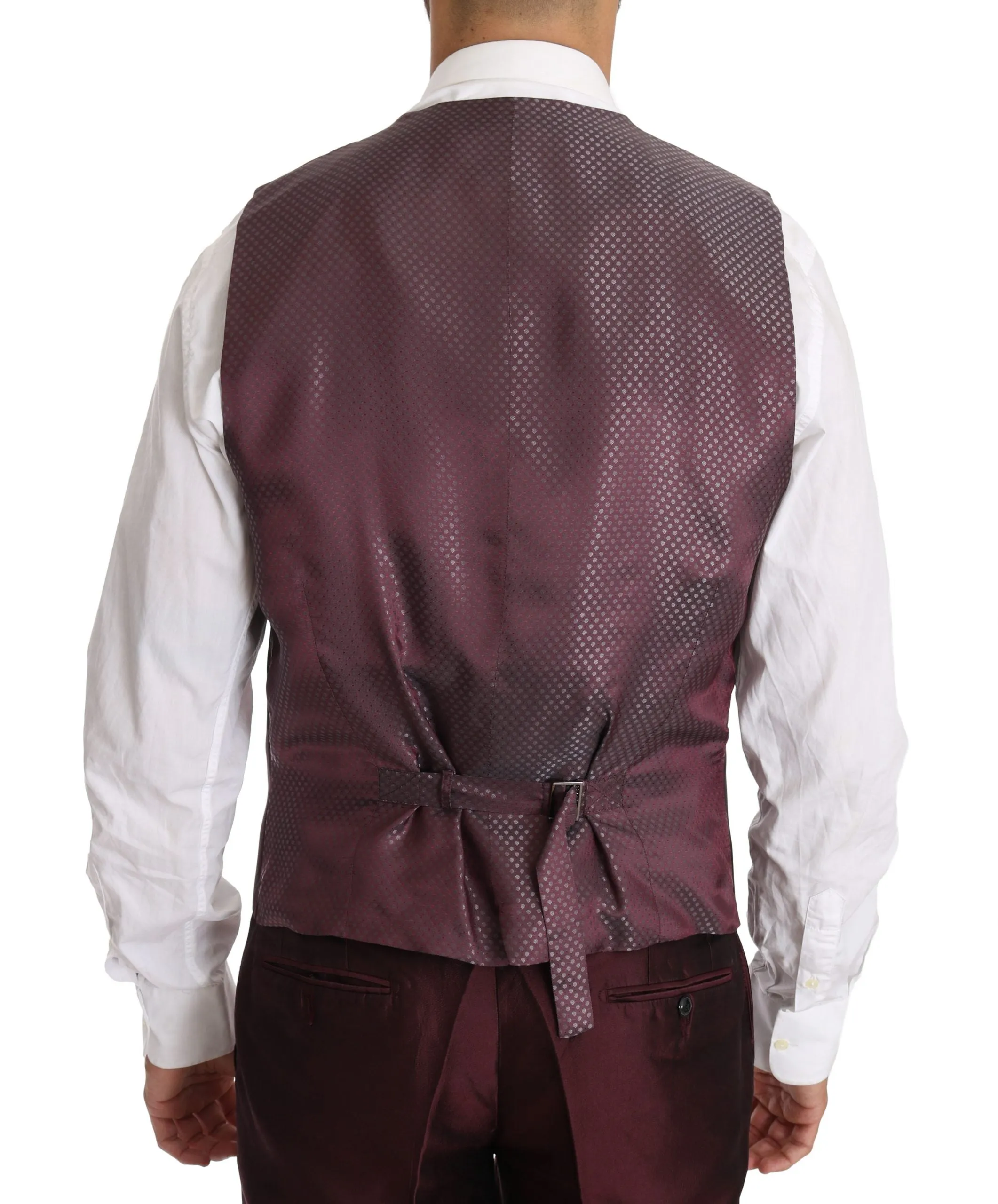 Slim Fit Bordeaux Silk 3 Piece MARTINI Suit