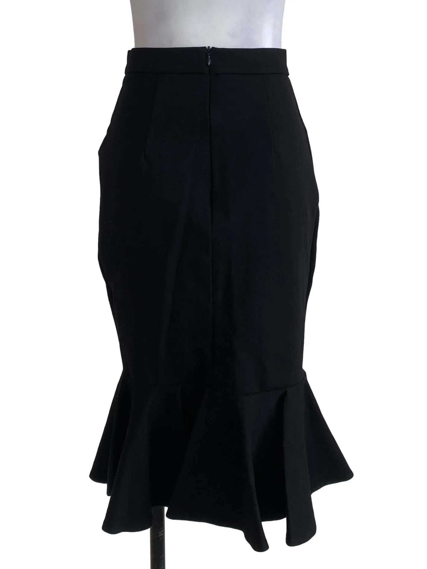 Soot Black Flowy Bottom Skirt