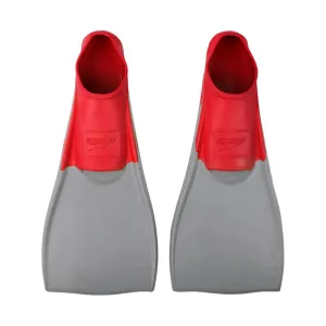 SPEEDO TRIALON LONG BLADE FINS RED GREY