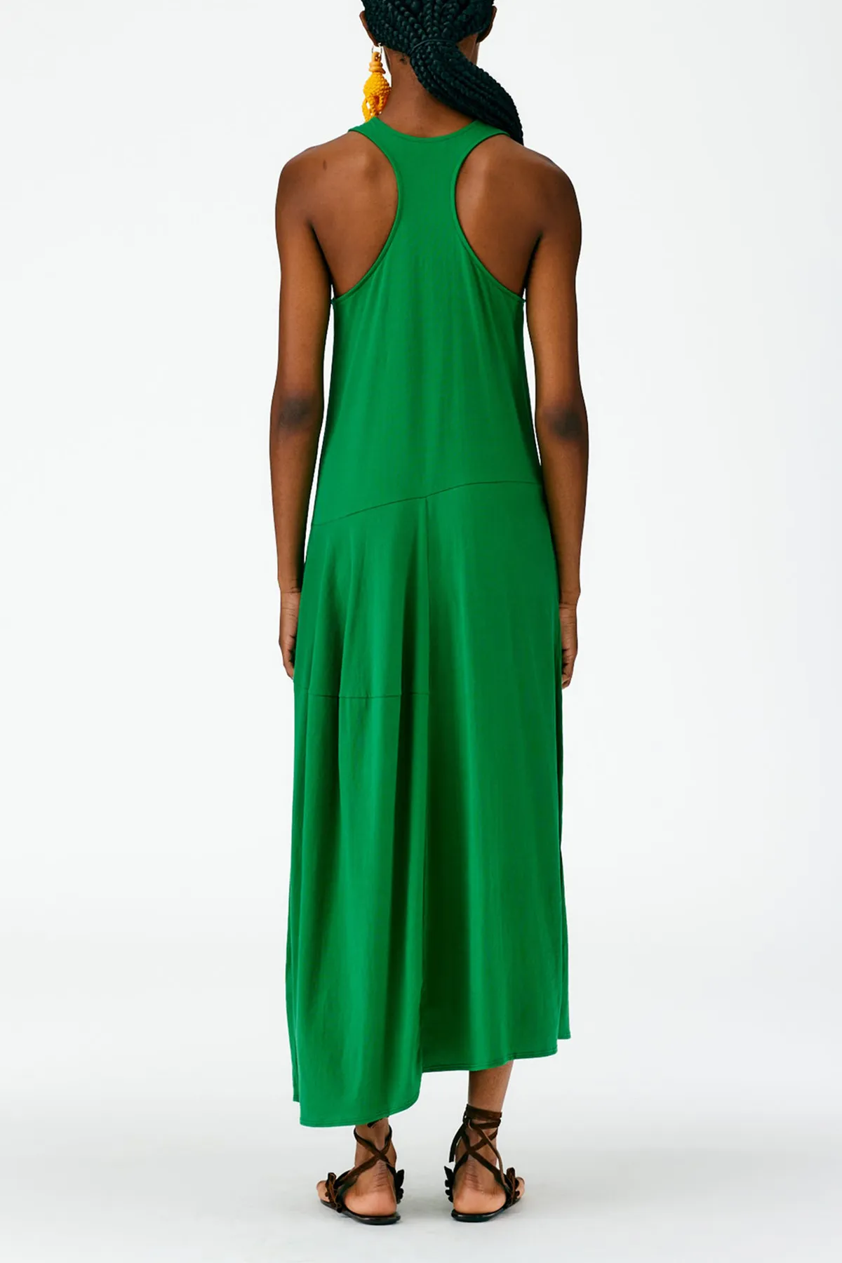T-Shirt Sleeveless Dress in Green