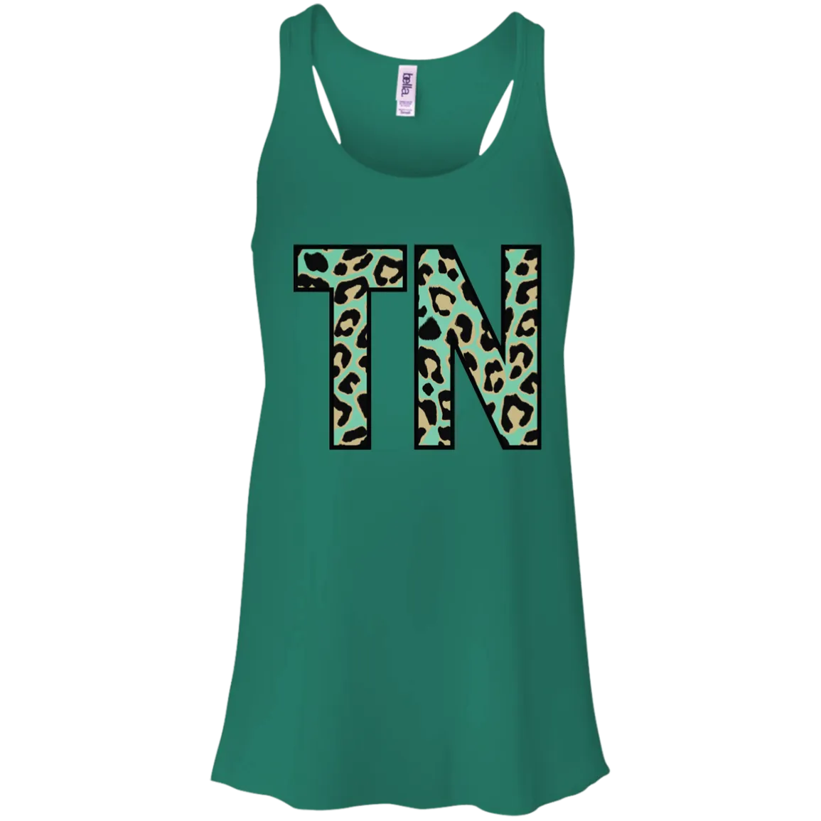 Teal Leopard Tennessee Racerback Tank – Bold Style for Tennessee Fans