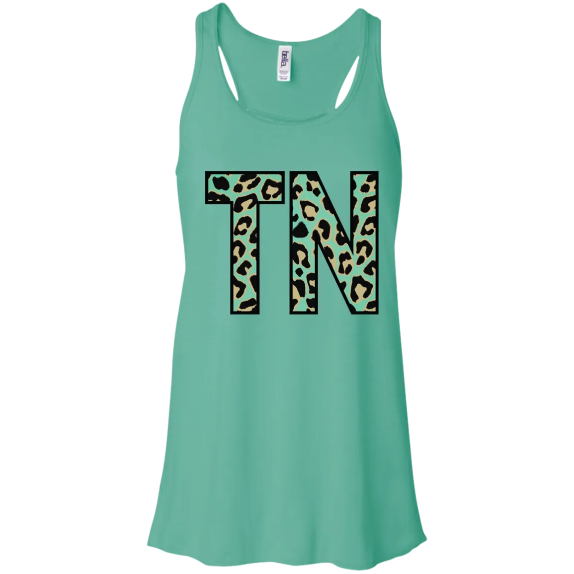 Teal Leopard Tennessee Racerback Tank – Bold Style for Tennessee Fans
