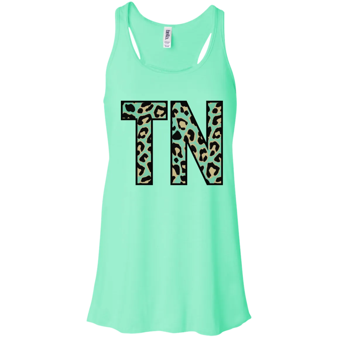 Teal Leopard Tennessee Racerback Tank – Bold Style for Tennessee Fans