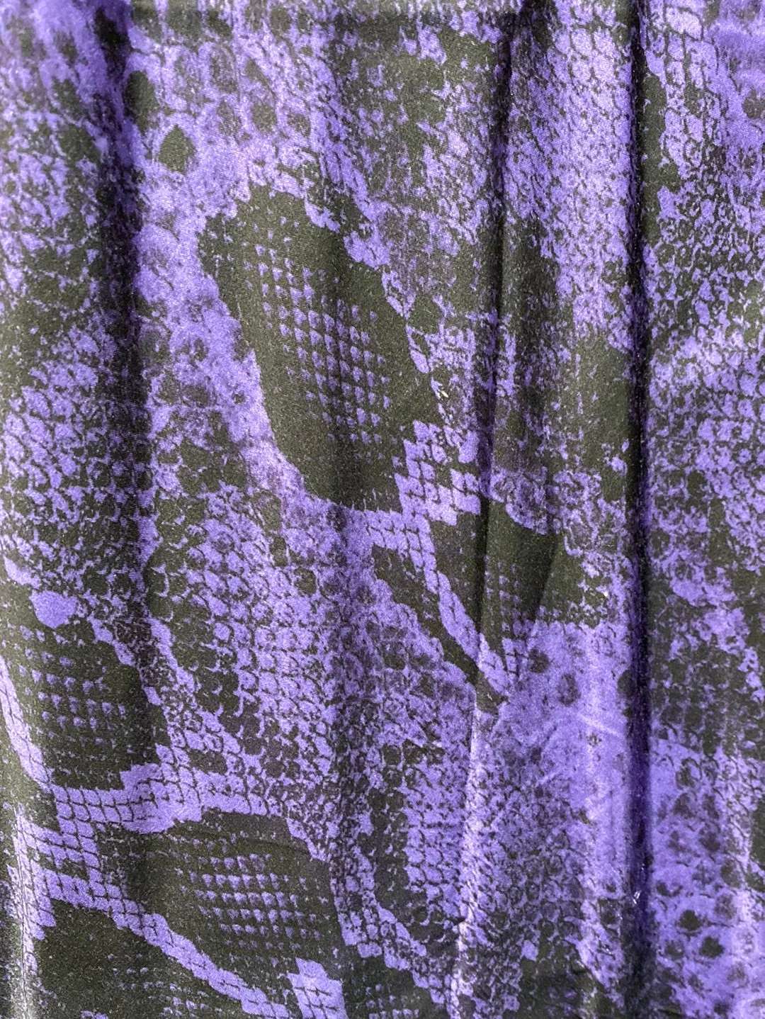 The Andamane Purple and Black Snakeskin Midi Slip Skirt