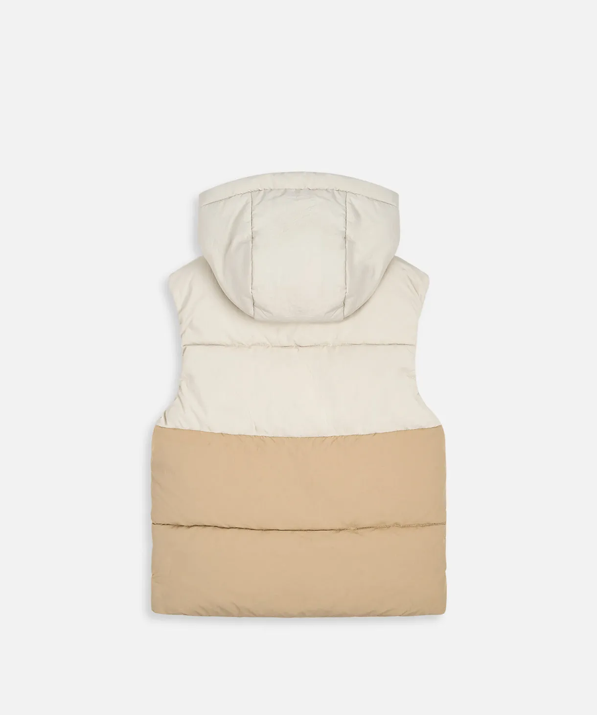 The Oakland Puffer Vest - Toffee/Off White