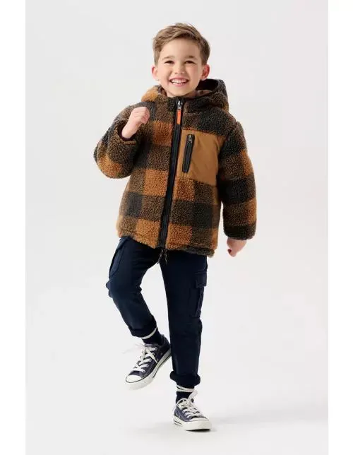 The Ward REVERSIBLE Puffer/Sherpa Jacket - Chipmunk - KIDS