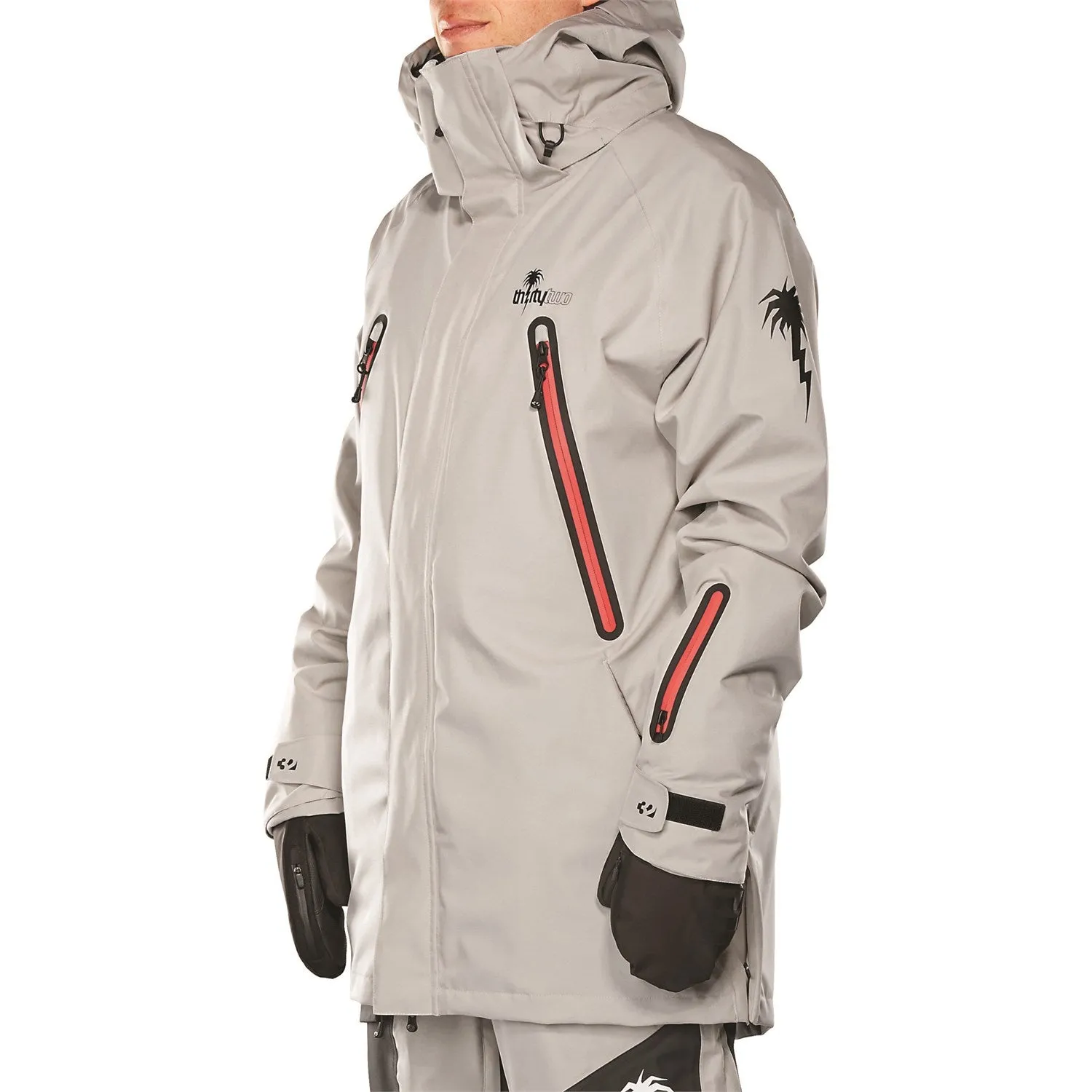 ThirtyTwo Spring Break Pintail Powder Parka Jacket Mens Gravel