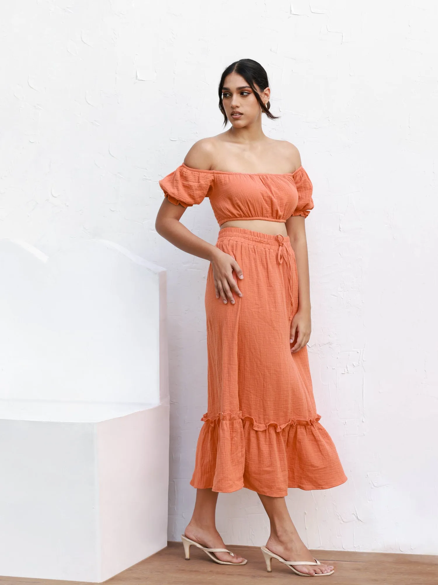 Tiered  Midi  Skirt