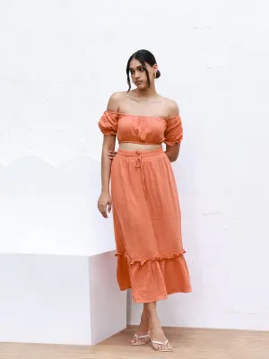 Tiered  Midi  Skirt
