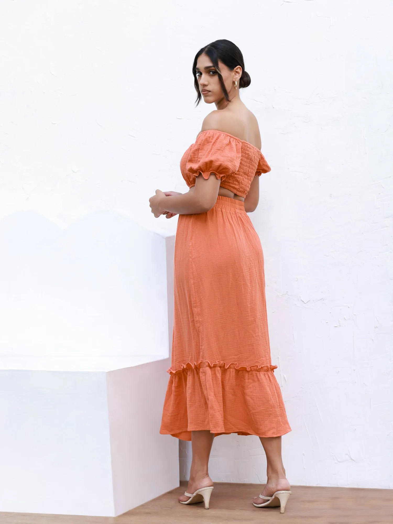 Tiered  Midi  Skirt