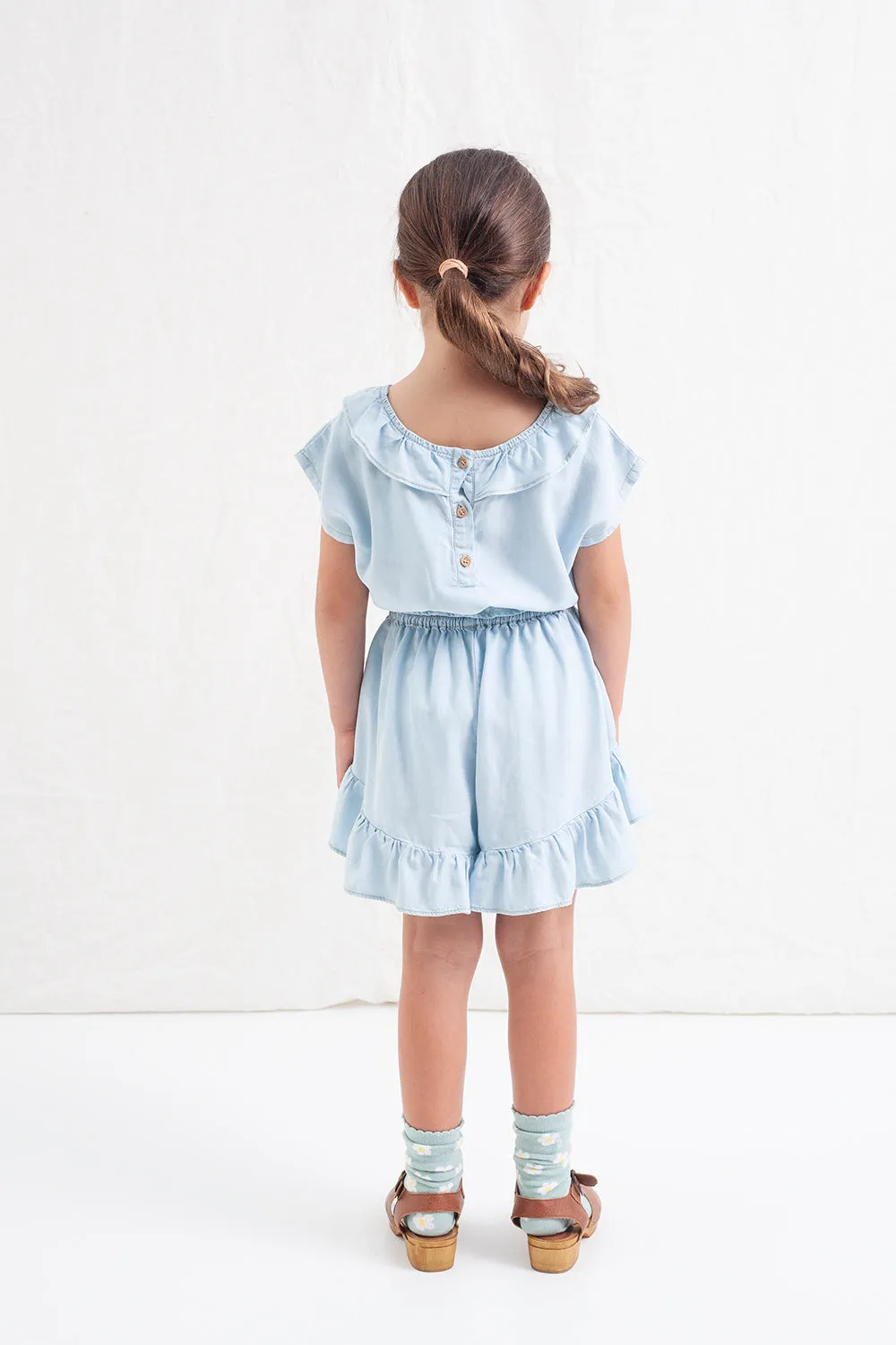 Tocoto Vintage Midi Skirt with Ruffles