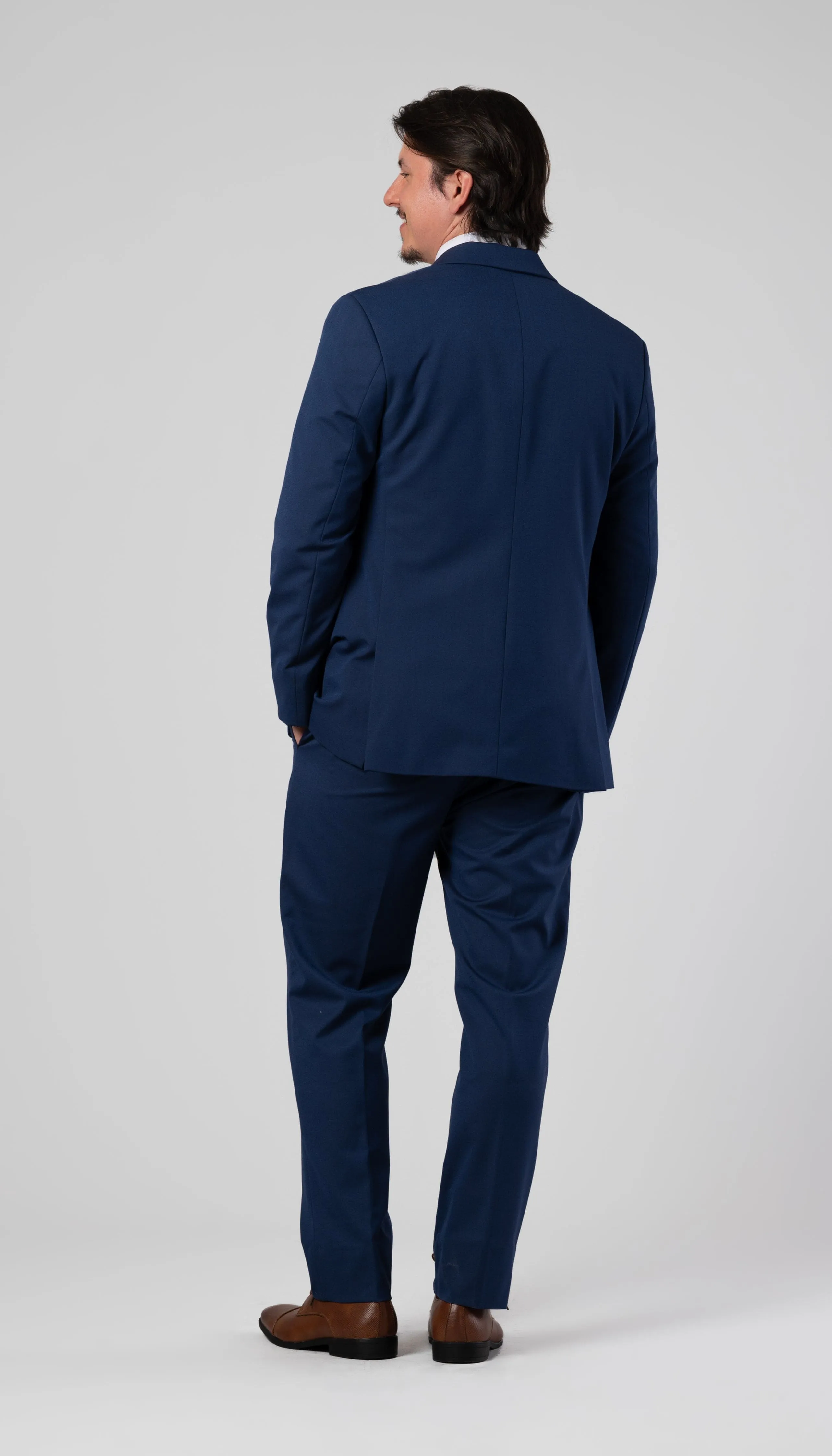 Trim Fit 2 Piece Suit Indigo