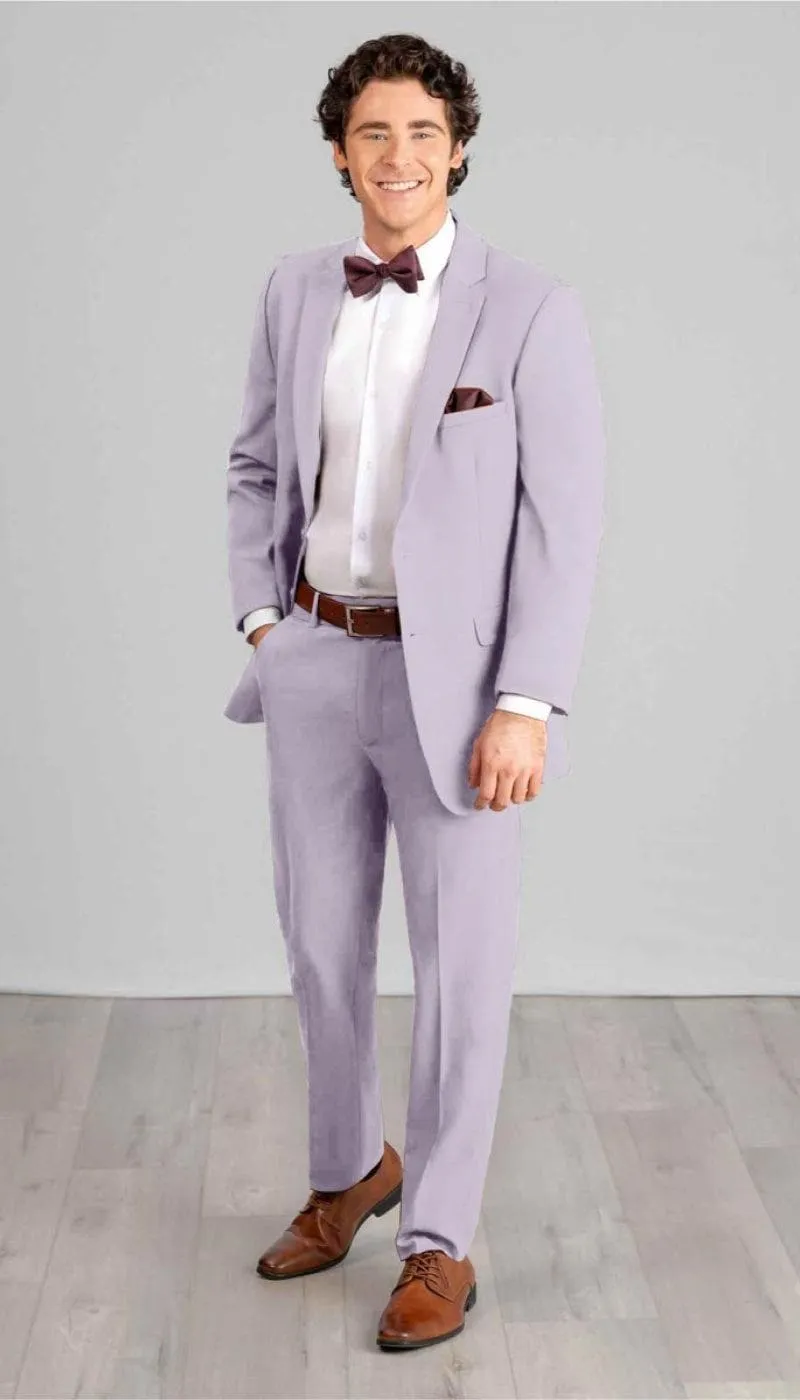 Trim Fit 2 Piece Suit Lavender