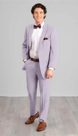 Trim Fit 2 Piece Suit Lavender
