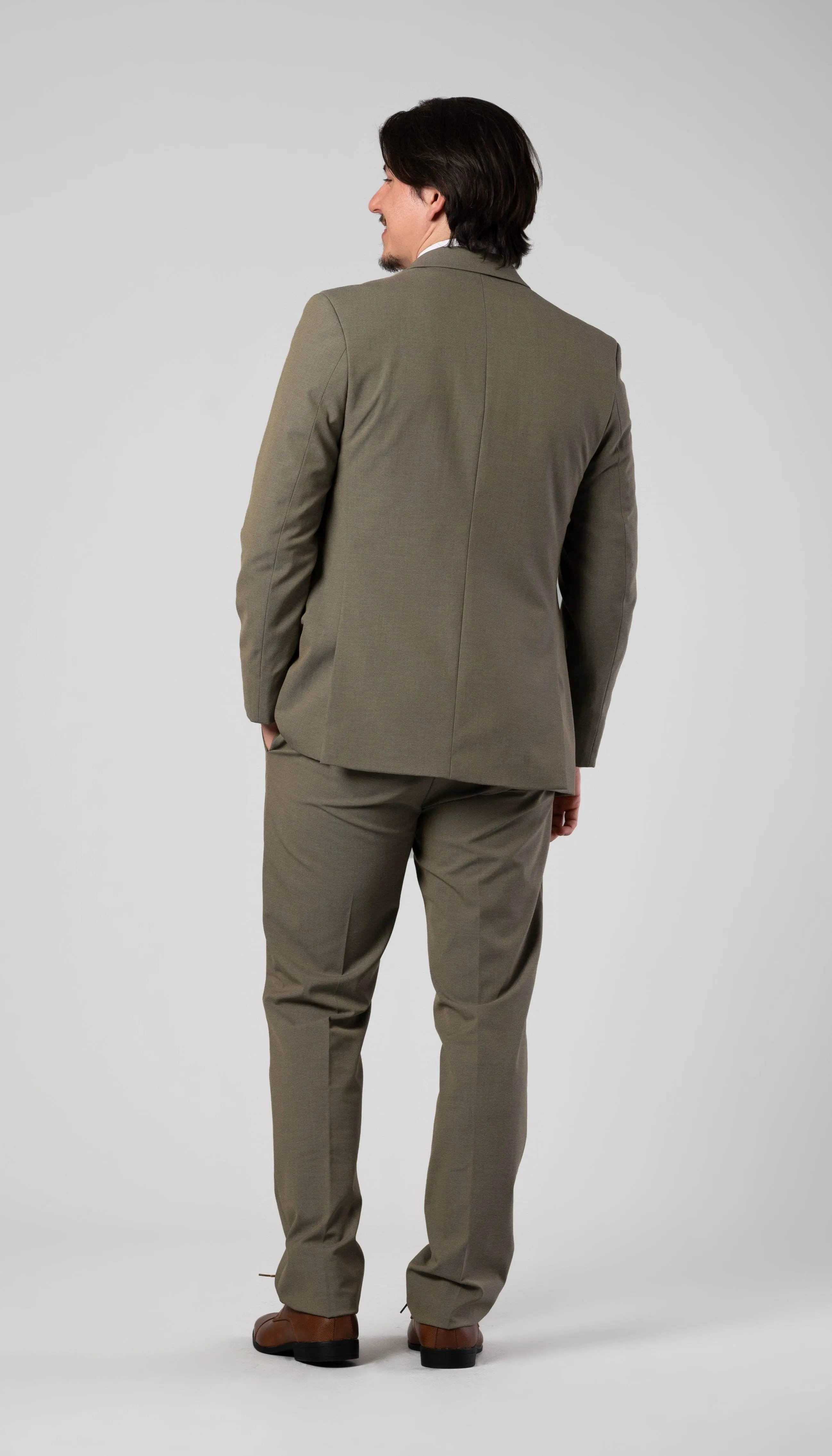 Trim Fit 2 Piece Suit Sage