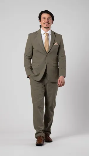 Trim Fit 2 Piece Suit Sage