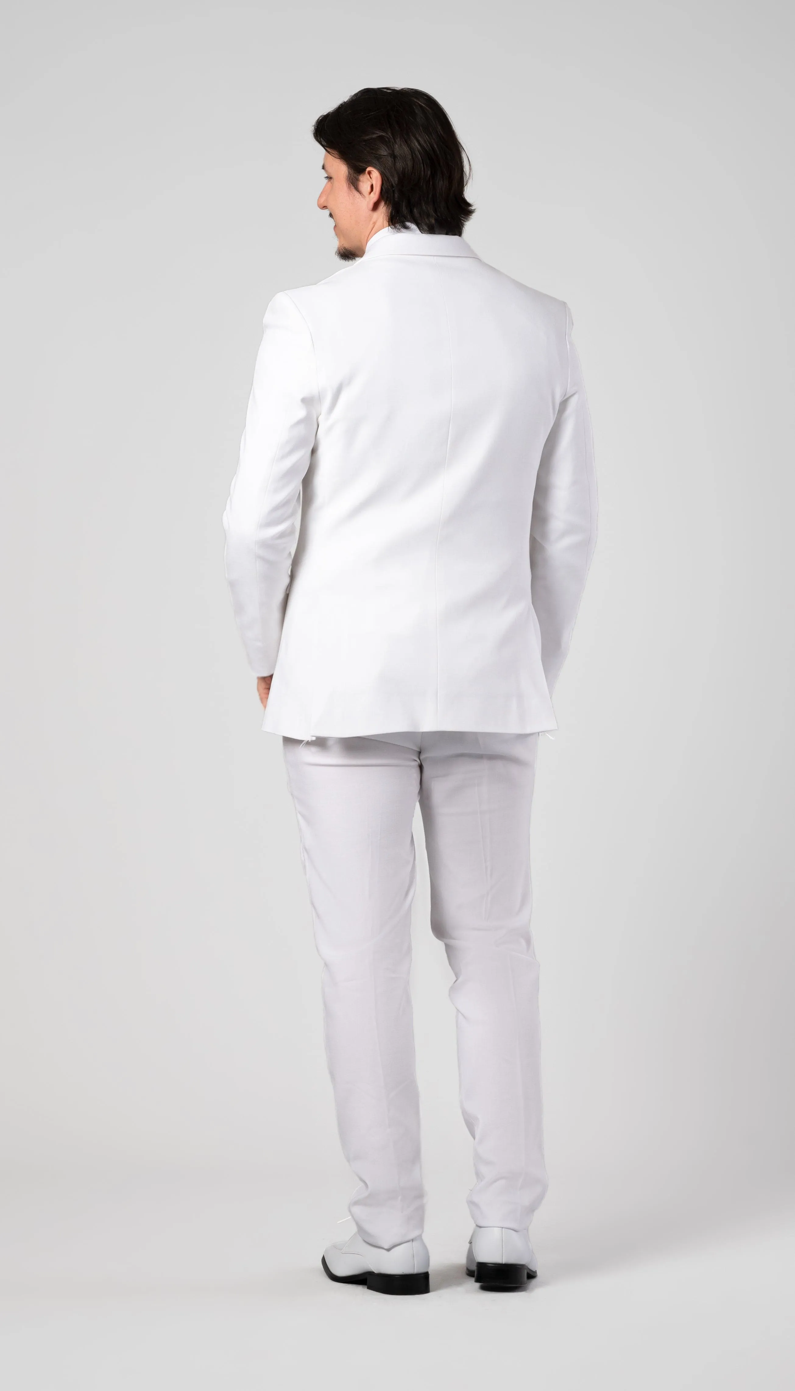 Trim Fit 2 Piece Suit White