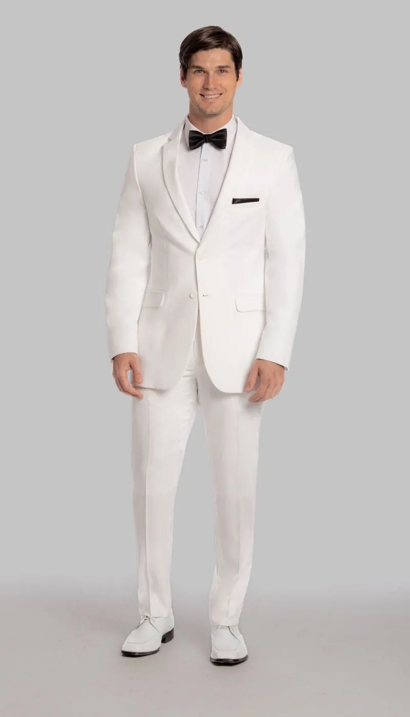 Trim Fit 2 Piece Suit White