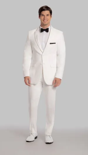 Trim Fit 2 Piece Suit White