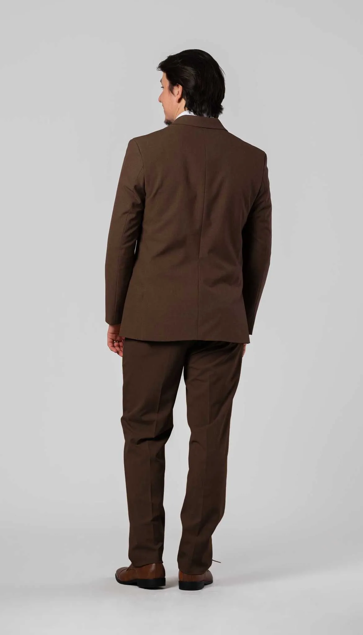 Trim Fit 3 Piece Suit Cocoa