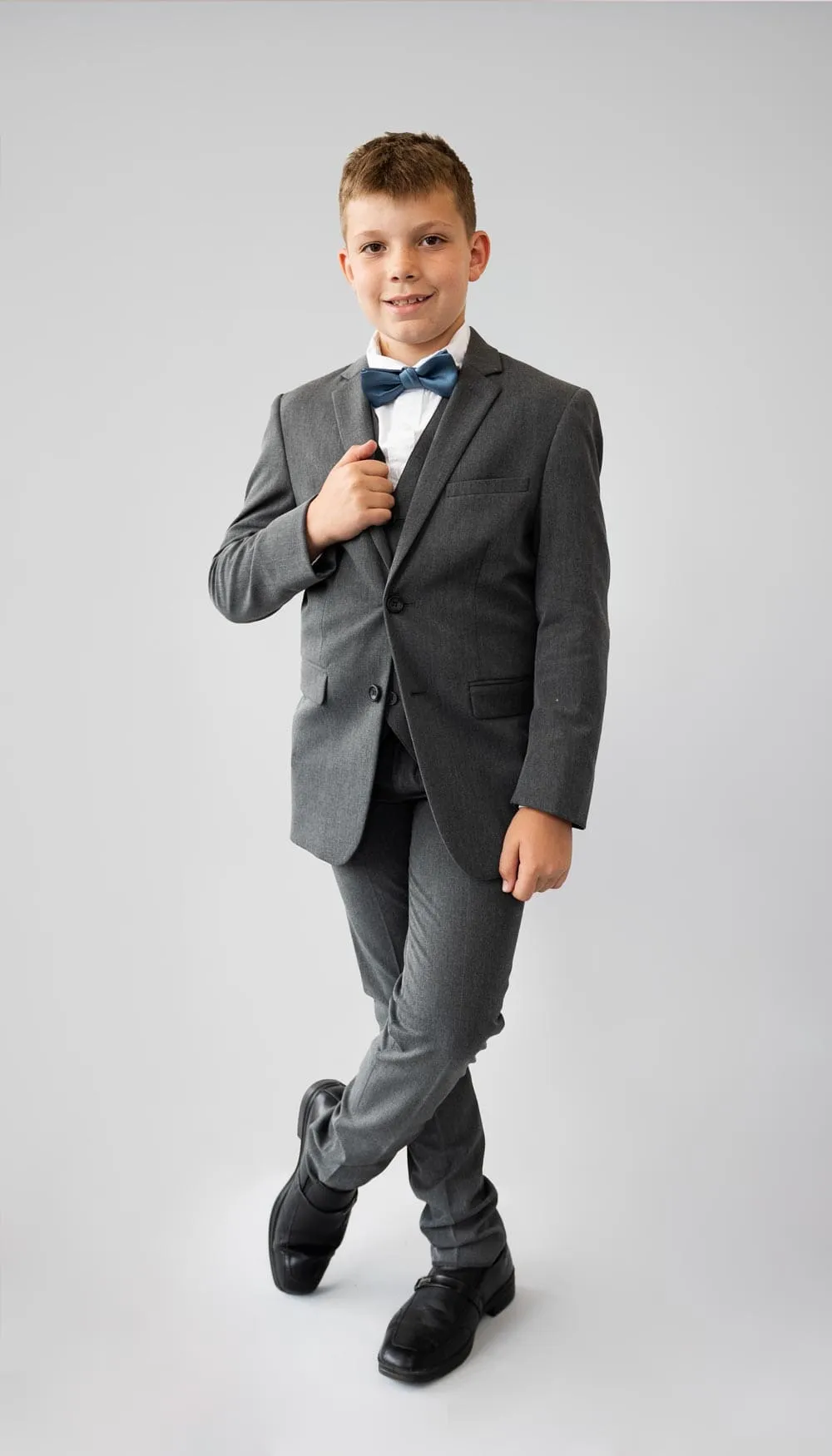Trim Fit 3 Piece Suit Medium Grey