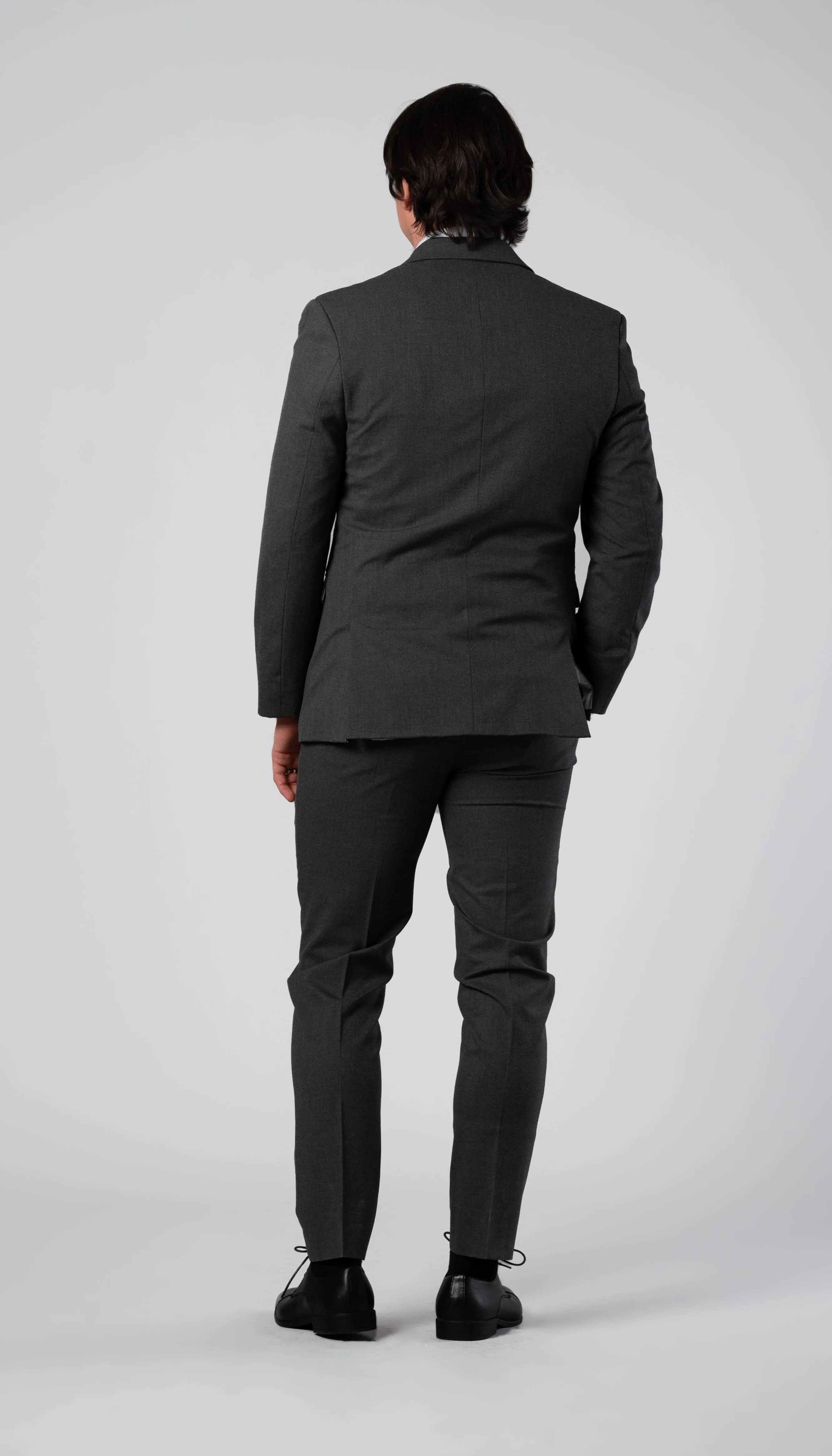 Trim Fit 3 Piece Suit Medium Grey