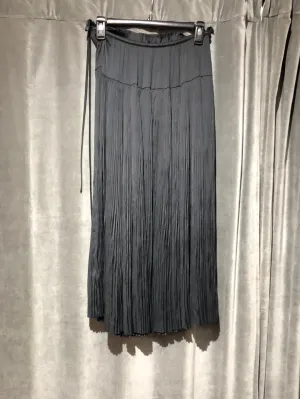 Ulla Johnson Black Elastic Waist Full Silk Midi Skirt