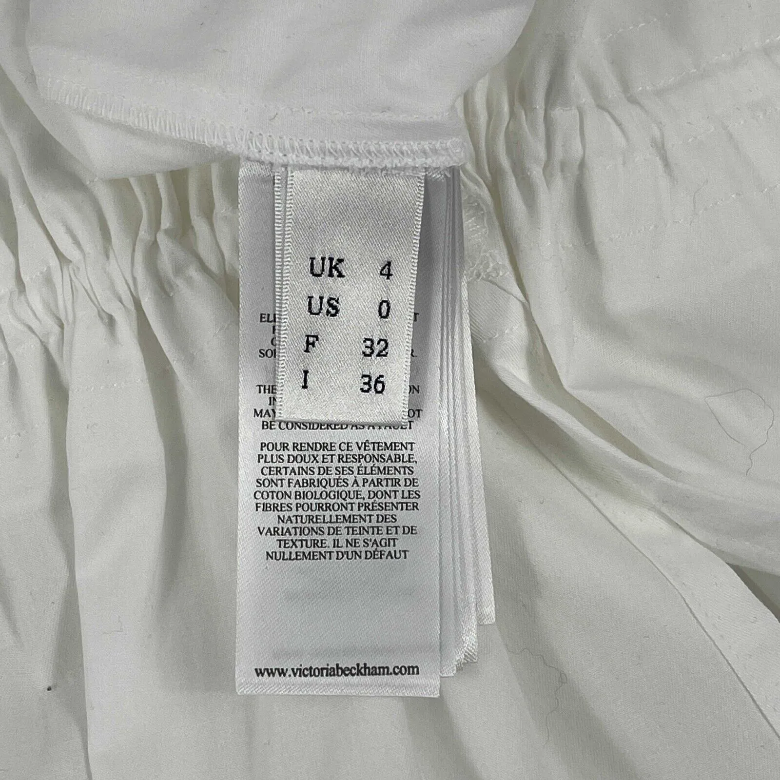 Victoria Victoria Beckham - NEW - Sleeveless White Tie Blouse - UK 4 US 0