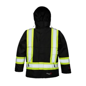 Viking 3907FRJ Professional Journeyman FR Hi-Viz Safety Jacket with Hood