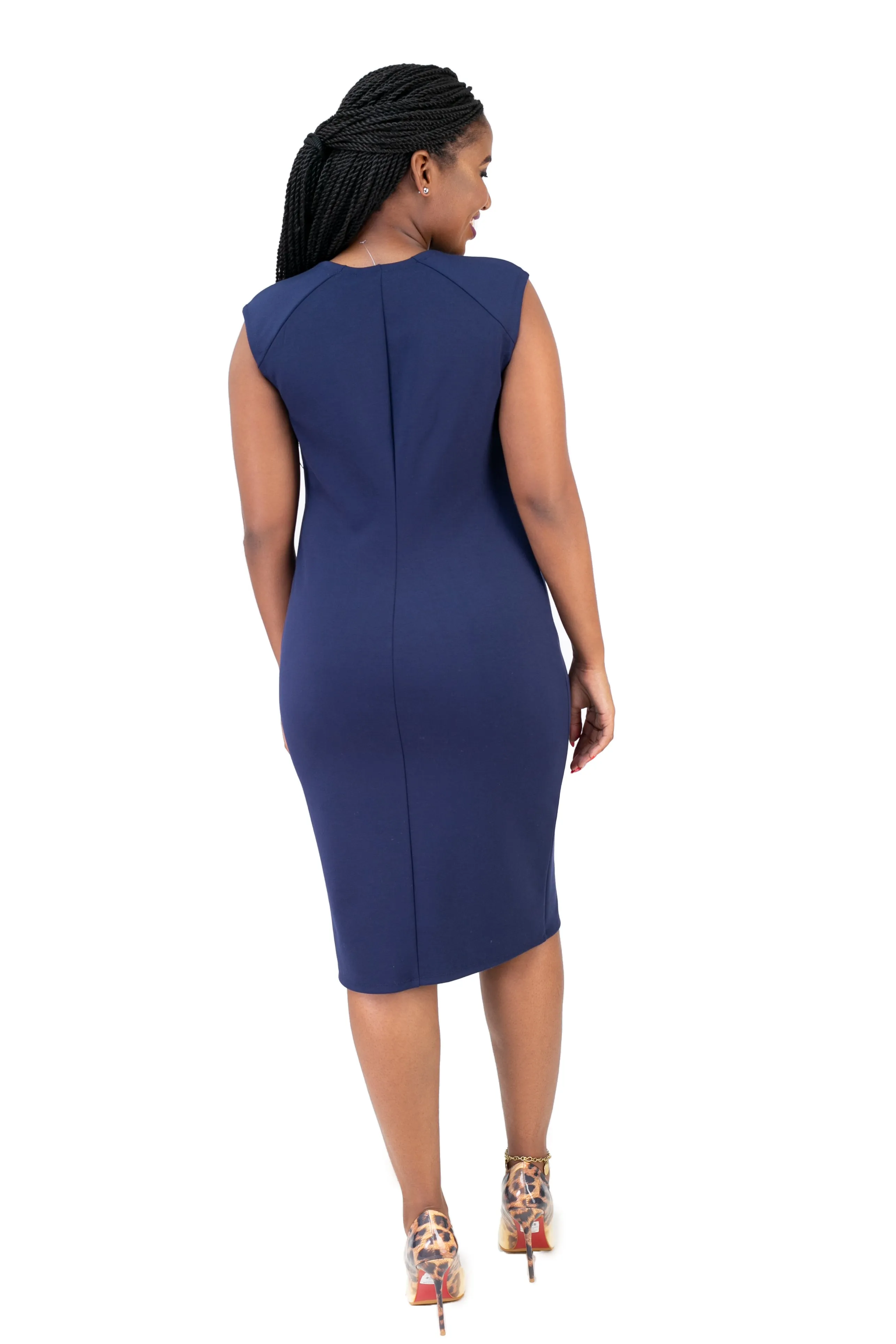 Vivo Amara Shift Dress - Navy Blue