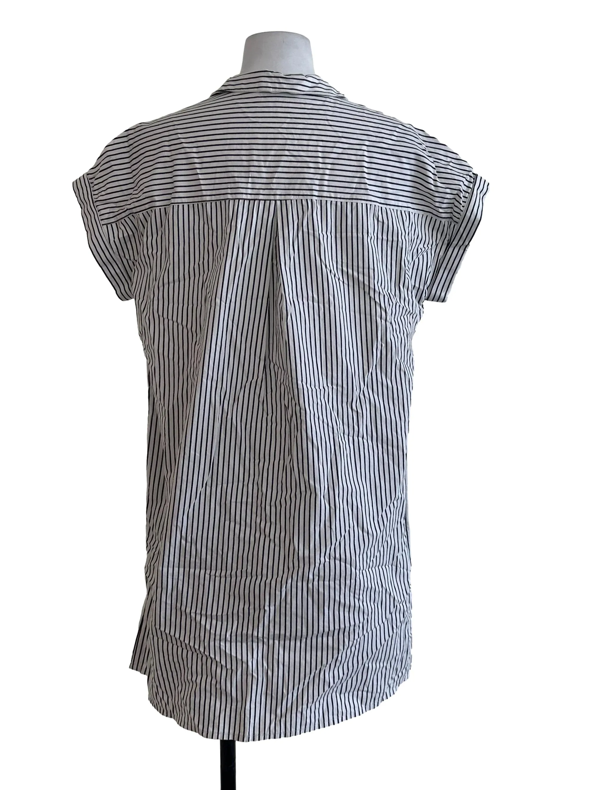 White Stripe Long Top