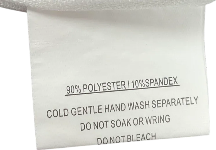 White Textured Midi Skirt UK S