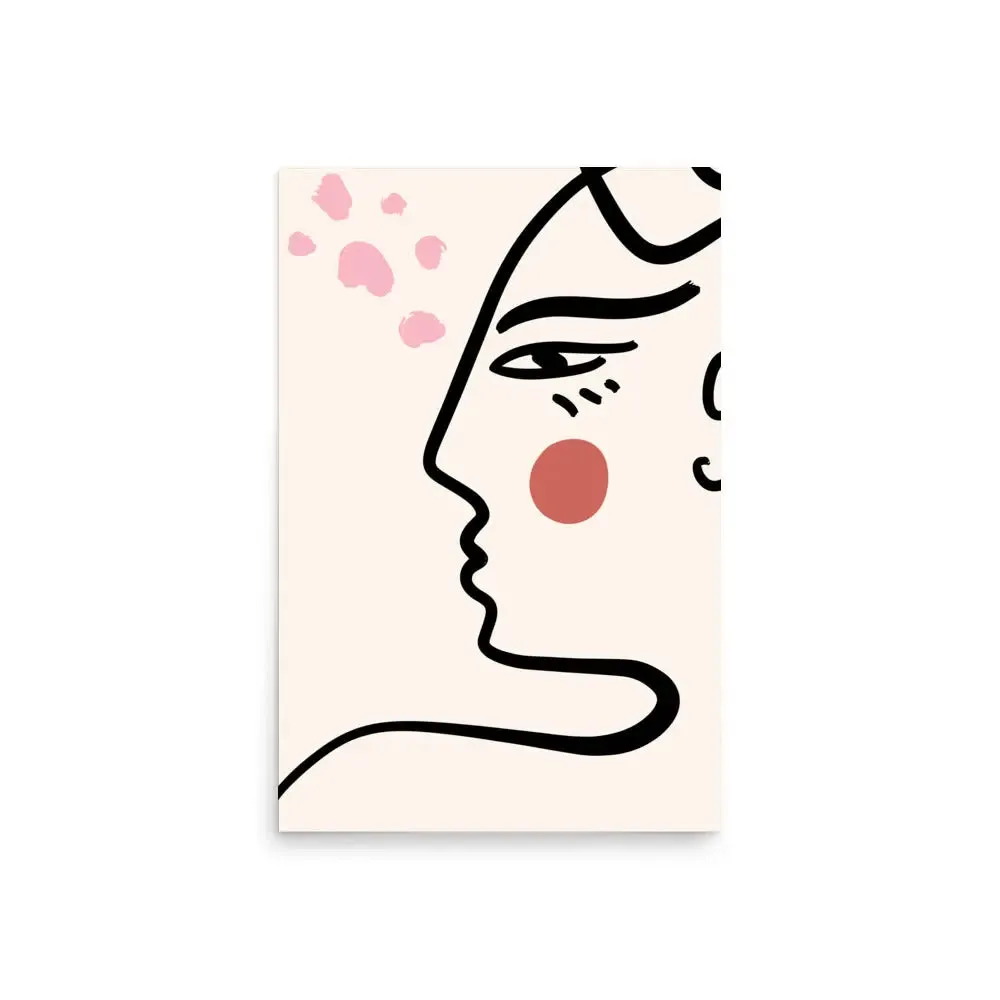 Woman and Flower – Mid-Century Modern Art