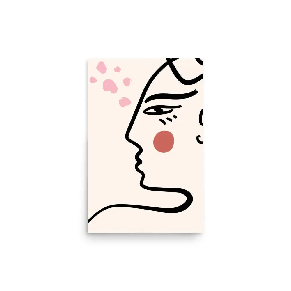 Woman and Flower – Mid-Century Modern Art