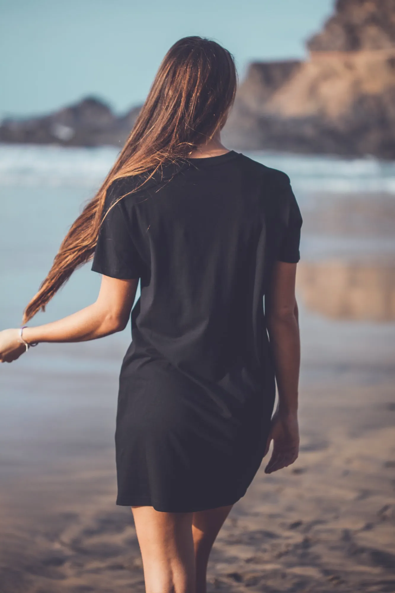 WOMEN ORGANIC PALM T-SHIRT DRESS