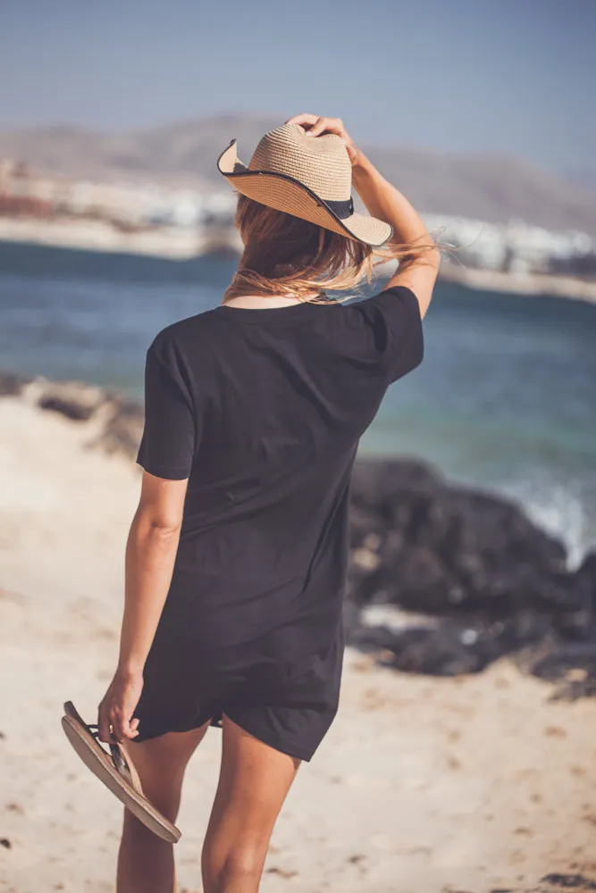 WOMEN ORGANIC PALM T-SHIRT DRESS