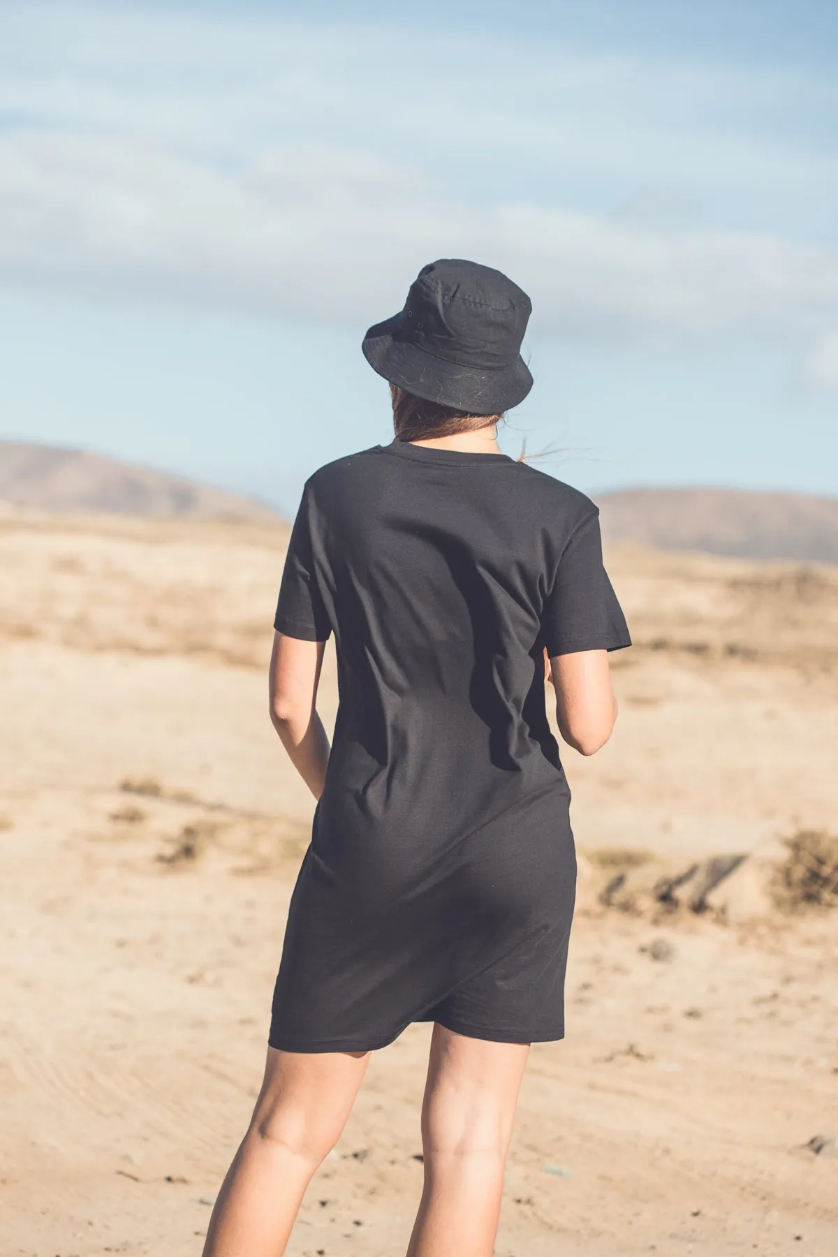 WOMEN ORGANIC PALM T-SHIRT DRESS