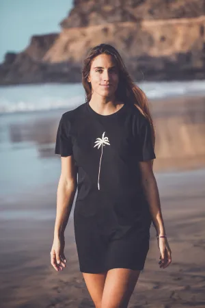 WOMEN ORGANIC PALM T-SHIRT DRESS