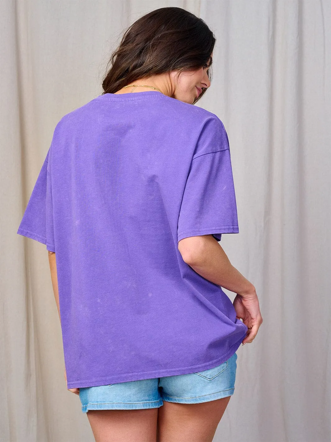 WOMEN'S SHORT SLEEVE STUDS DETAILED T-SHIRT