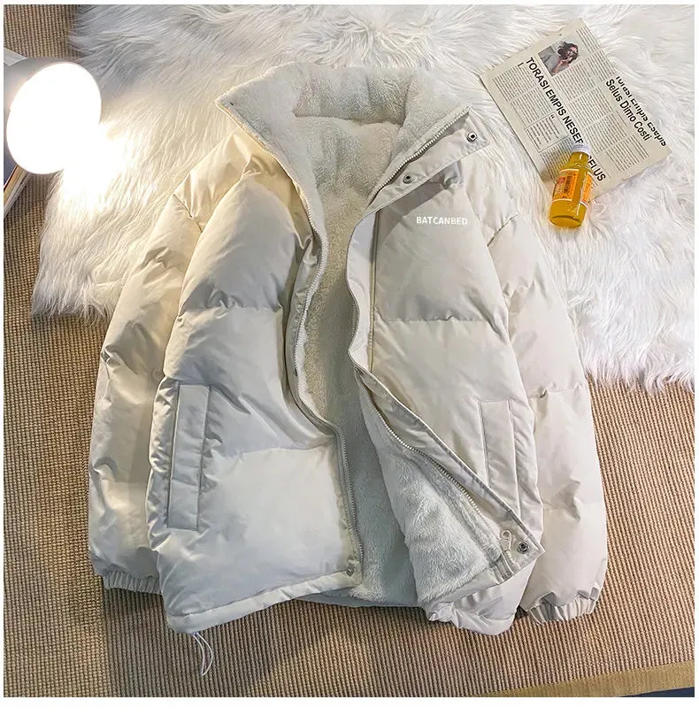 Women's Thick Coat Winter Jacket Stand Up Collar Cotton Padded Jackets Fashion Thick Parka